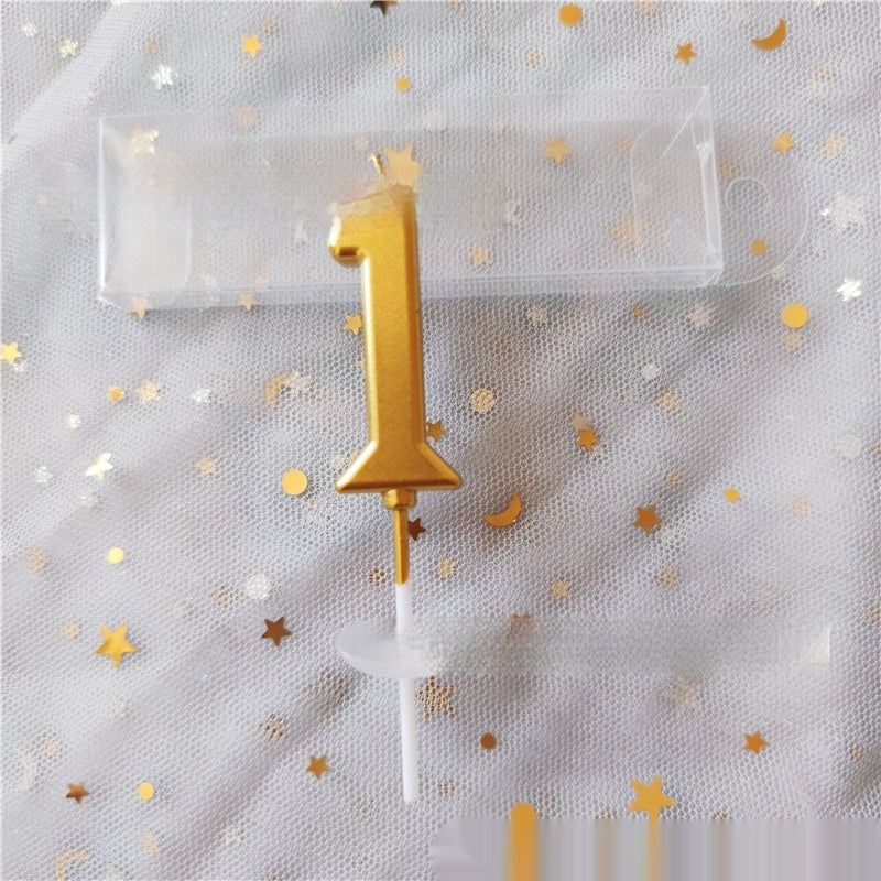 Digital Number Cake Candles Set for Birthday Baking Decoration - 50pcs