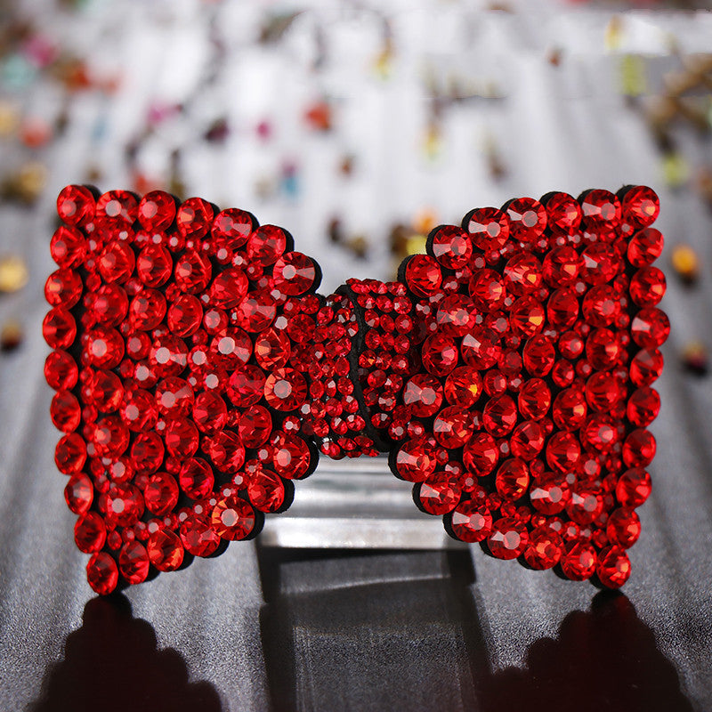 Korean Style Rhinestone Bowknot Hair Clip Top Clip