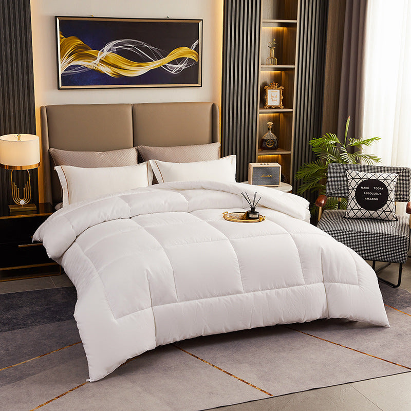 White Four-Season Hotel Comforter Duvet Insert - 200x230cm, 2kg, Machine Washable