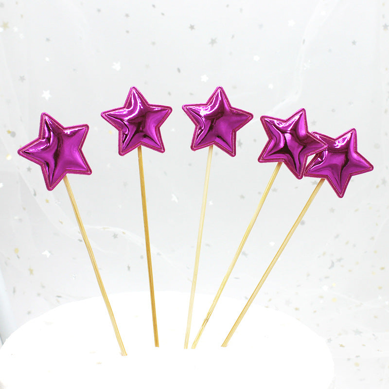 Bright Peach Heart Pentagram Crown 5 Pack Party Masks for Celebrations