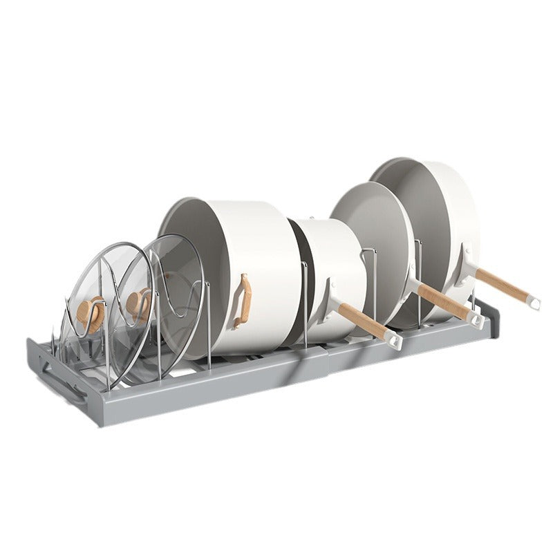 Multi-Functional Pot Lid Rack Organizer Extendable Kitchen Storage Drainage