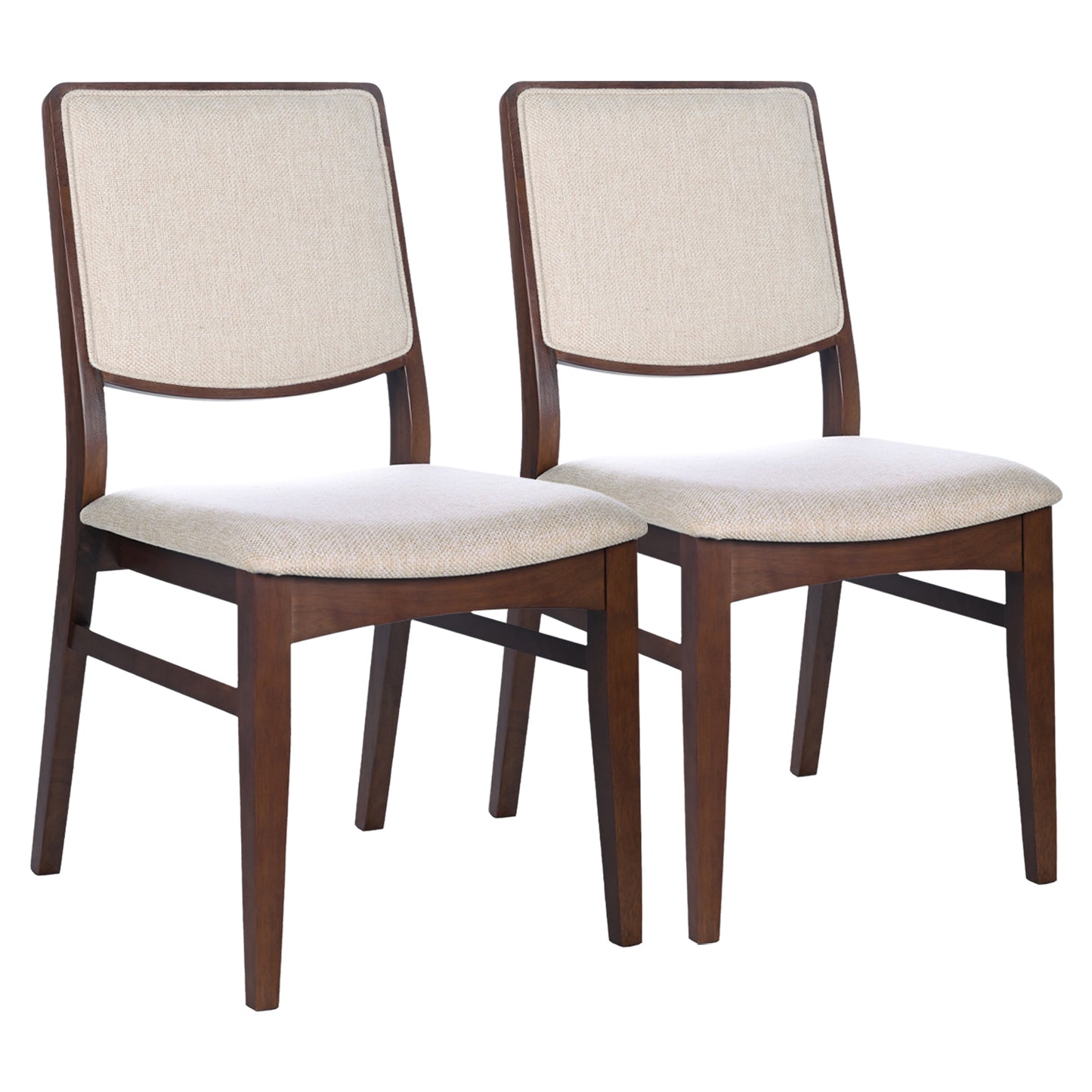 Skylar Beige Fabric Dining Chair Set Of 2