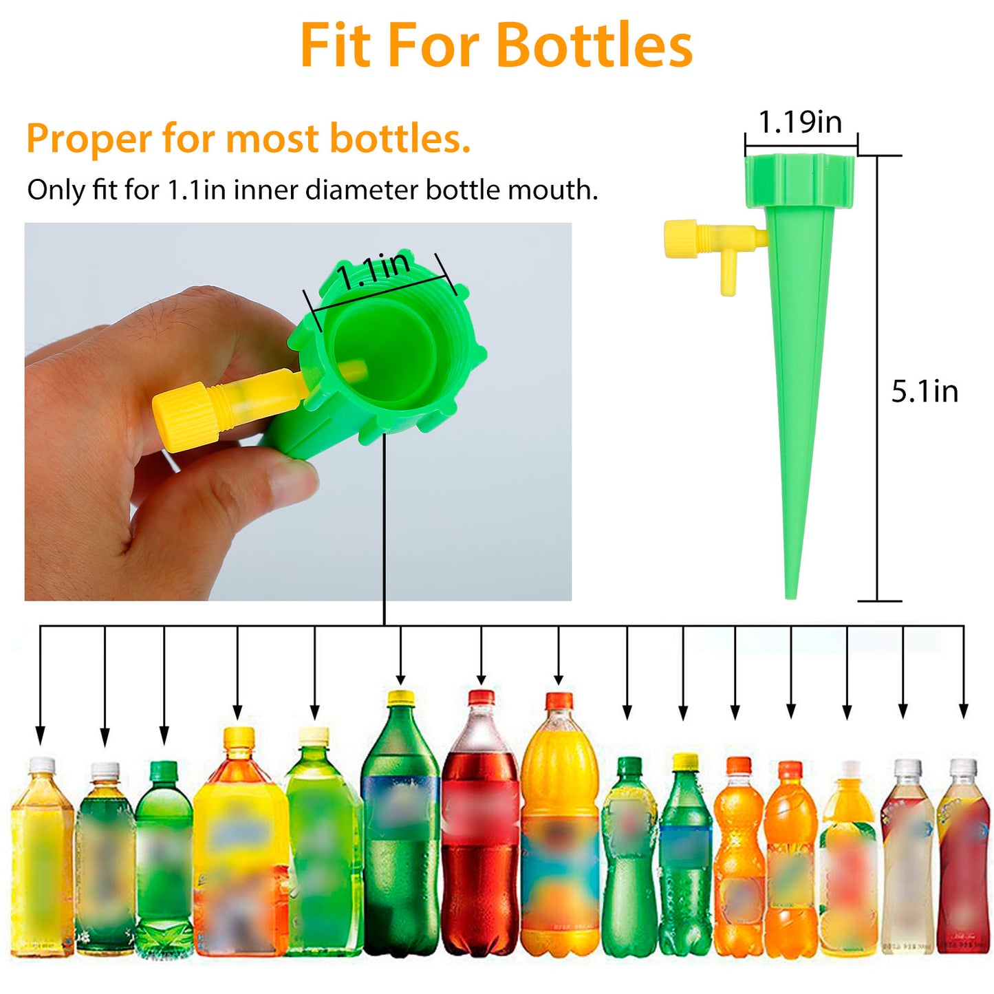 Self Watering Plant Spikes Set - Automatic Drip Irrigation for Indoor & Outdoor Plants
