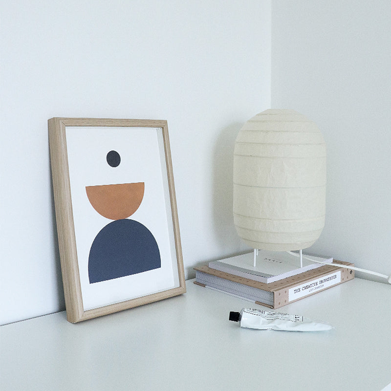 Geometric Decorative Wall Art - Dark Orange 21x30cm