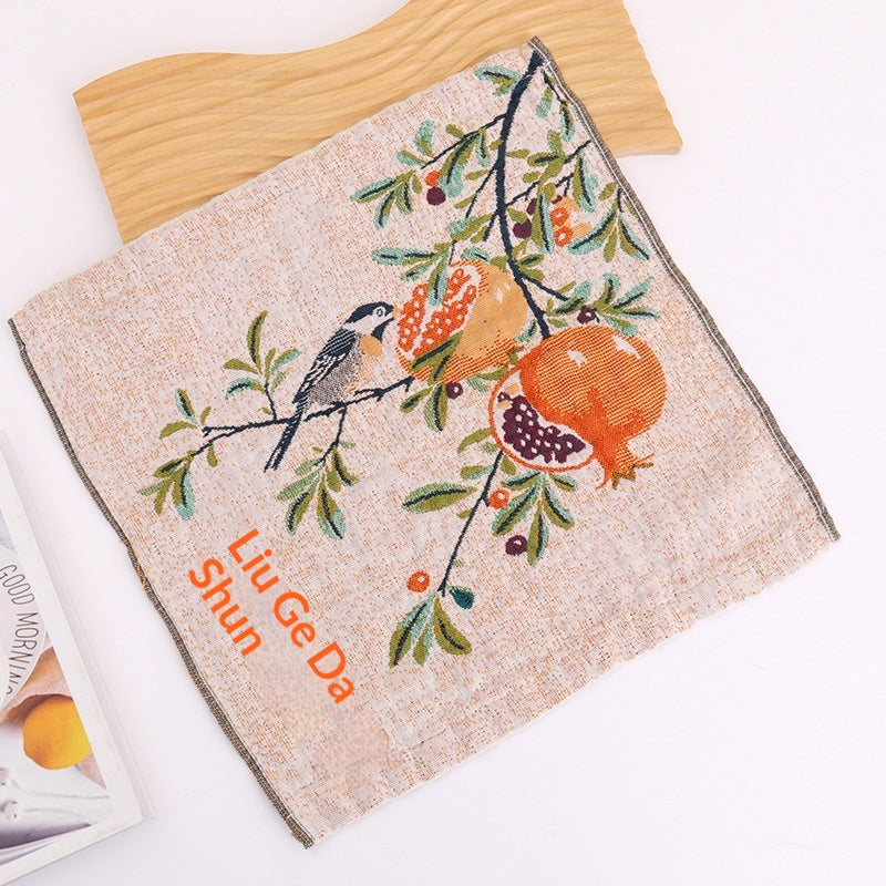 Cotton Gauze Face Towels Set - 4 Harvest Style 36x36cm for Home & Family
