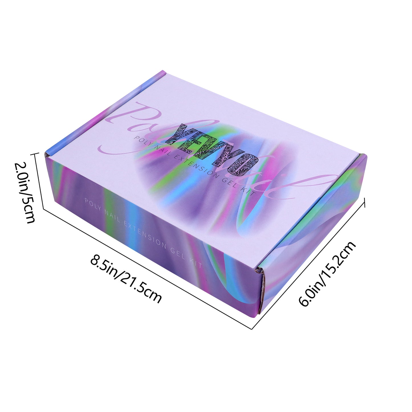 6-Color Poly Gel Nail Extension Kit with UV LED Lamp and Manicure Tools