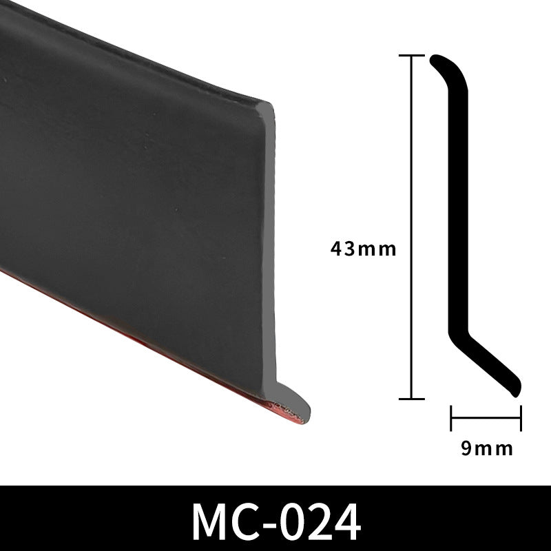Water Barrier L Type Black TPE 1m Roll for Window Protection