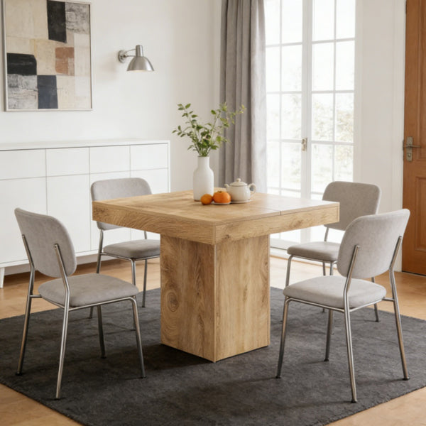 Square Dining Table - Natural Wood Finish, 39" x 39"