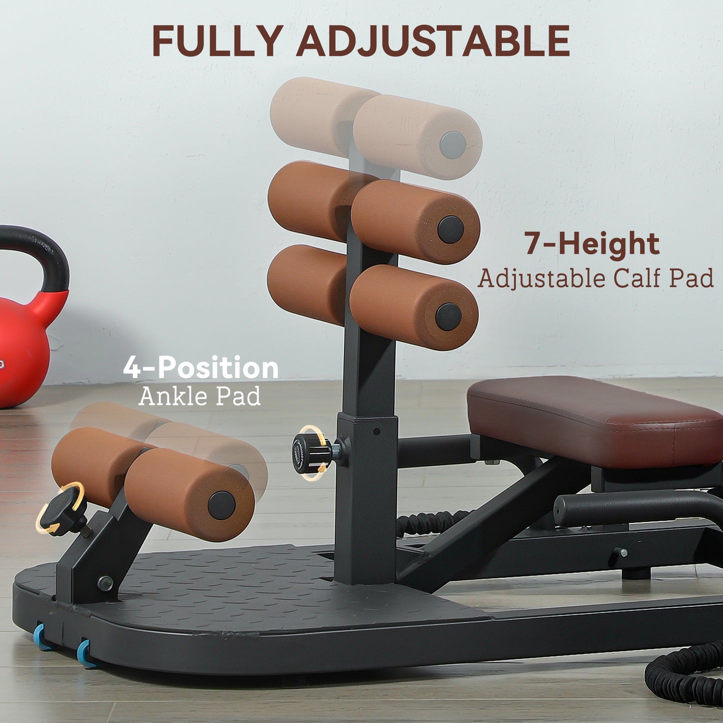 Foldable Hip Thrust & Sissy Squat Machine - Black