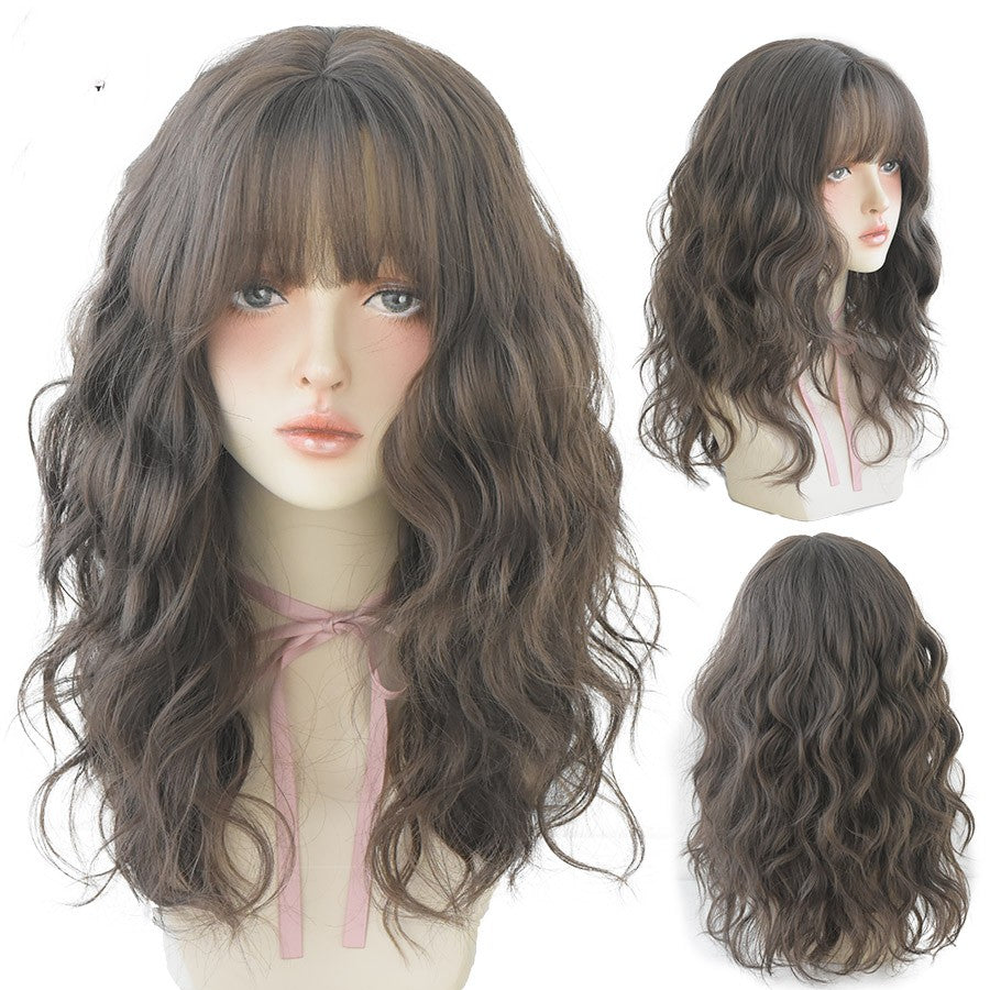 Long Curly Water Ripple Wig – High Temperature Synthetic Hair