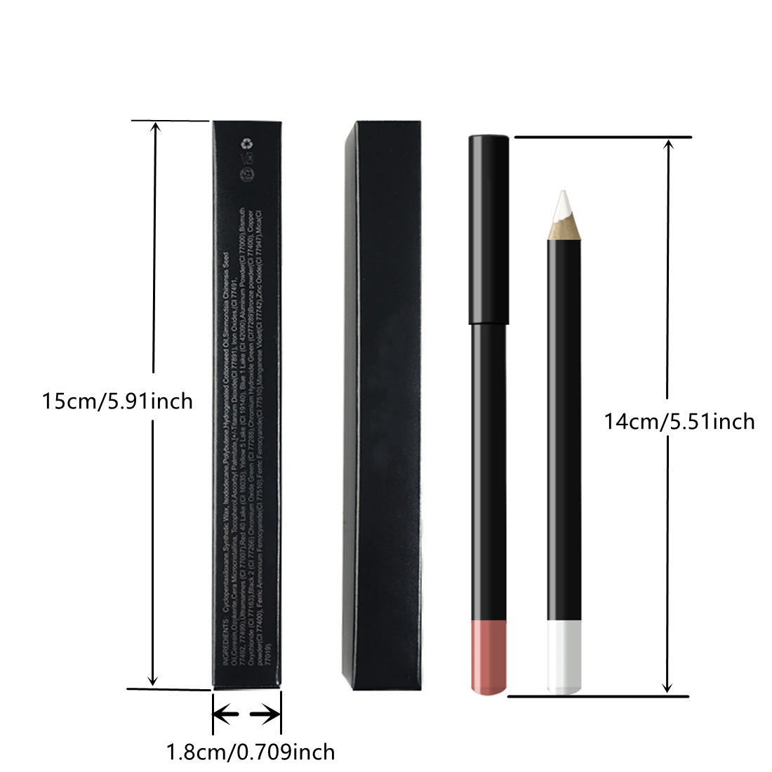 Multi-Color Waterproof Lip Liner Pencil Set - 20 Shades for Makeup & Beauty