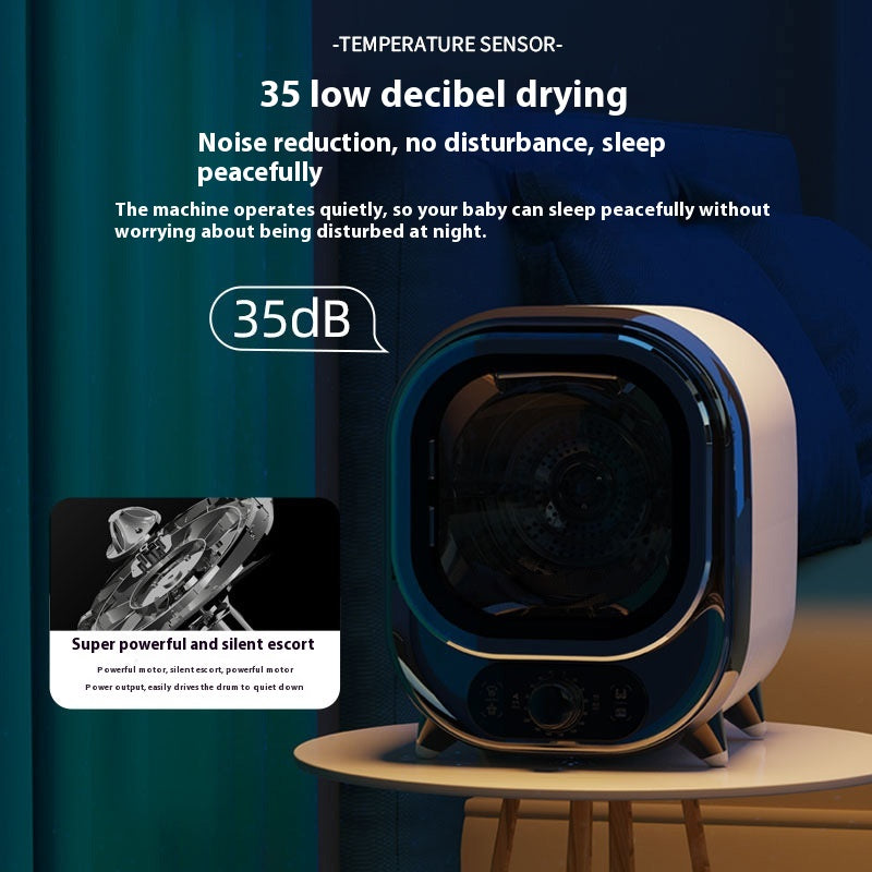 Silent Antibacterial Household Drum Dryer - Compact, Multi-Color Options