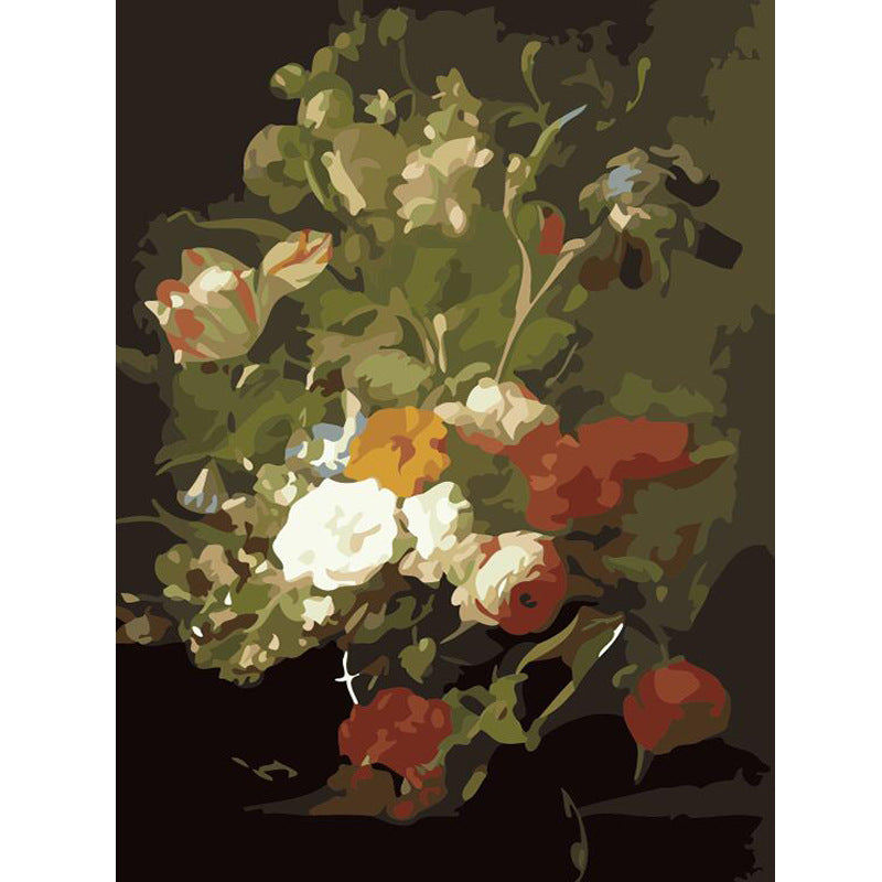 Digital Oil Painting Flowers Canvas Wall Art Frameless Home Decor