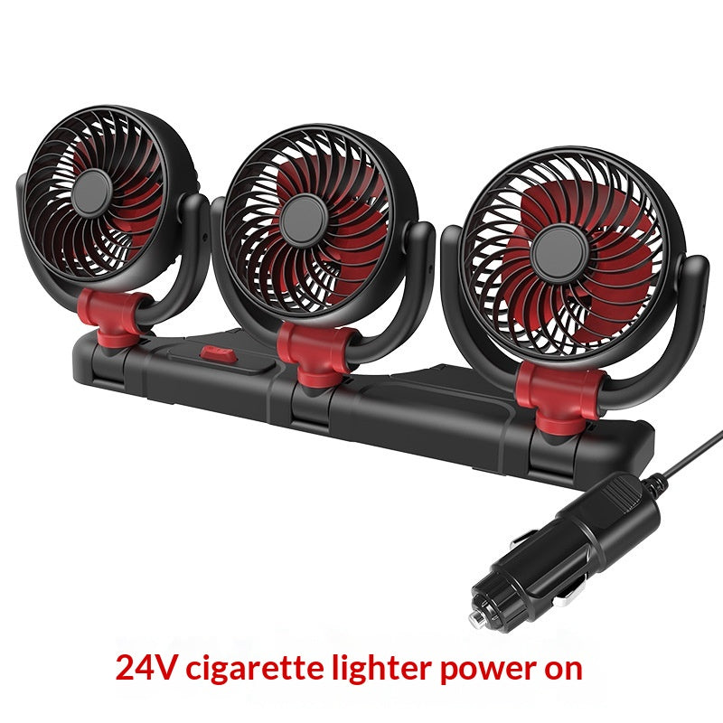 Mini Car Fan with USB Port - In-Car Folding Fan for Vehicle Use