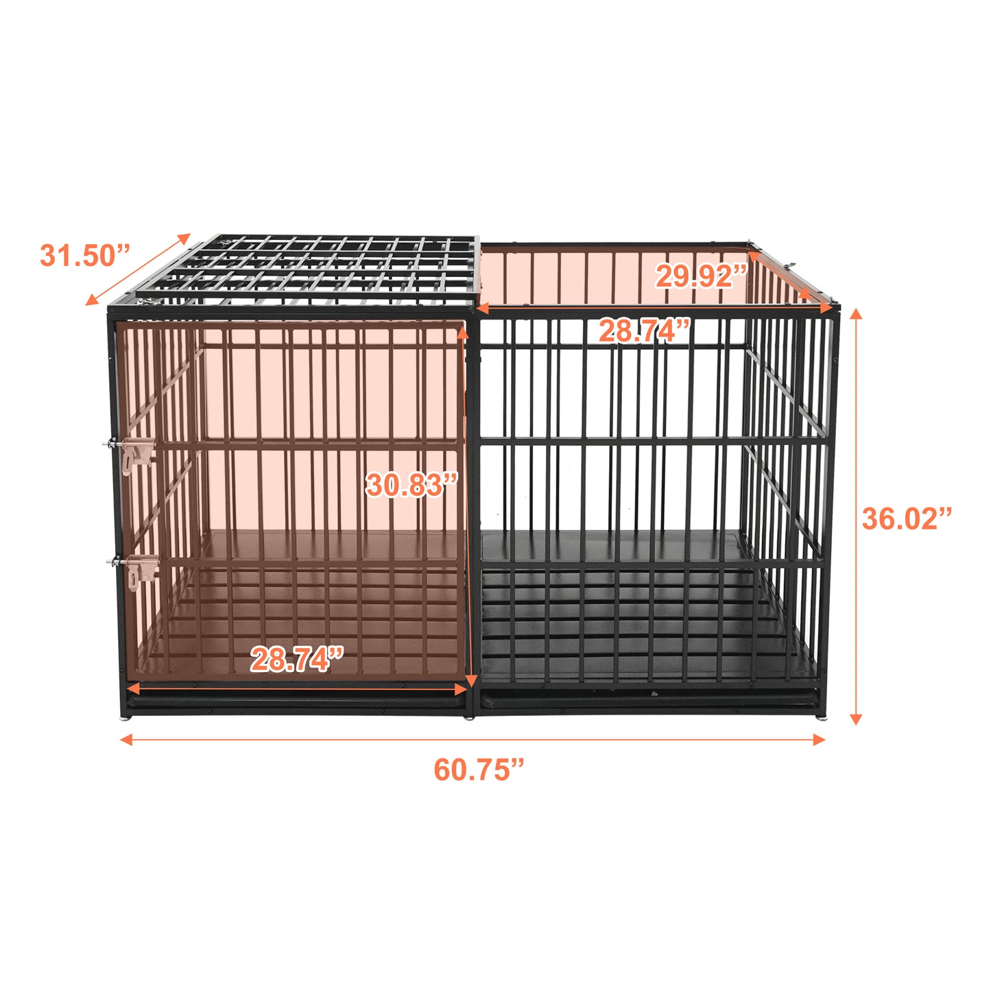 61 Extra Large Heavy Duty Dog Crate Cage Strong Metal Kennels And