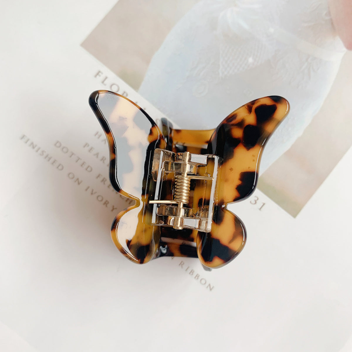 Butterfly Acetate Grab Clip - Multiple Colors