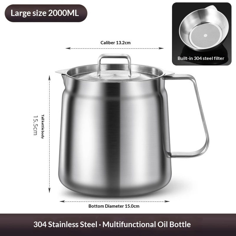 304 Stainless Steel Deep Fryer Strainer Set with Basket & Tongs - Leak-Proof Kitchen Tool