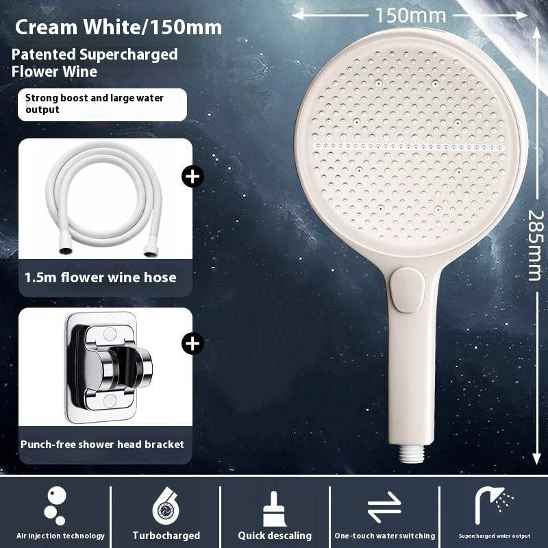 Pressurized Shower Head with Hose and Bracket - Multiple Colors