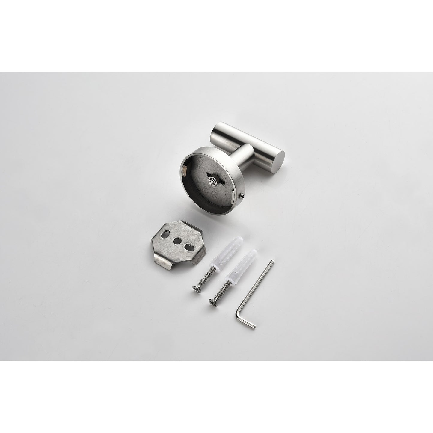 3-Piece Bathroom Hardware Set - Towel Bar, Toilet Paper Holder, Hooks