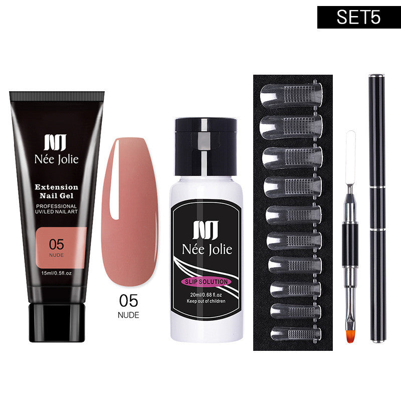 Nail Art Extension Glue Set with Brush & Sticker