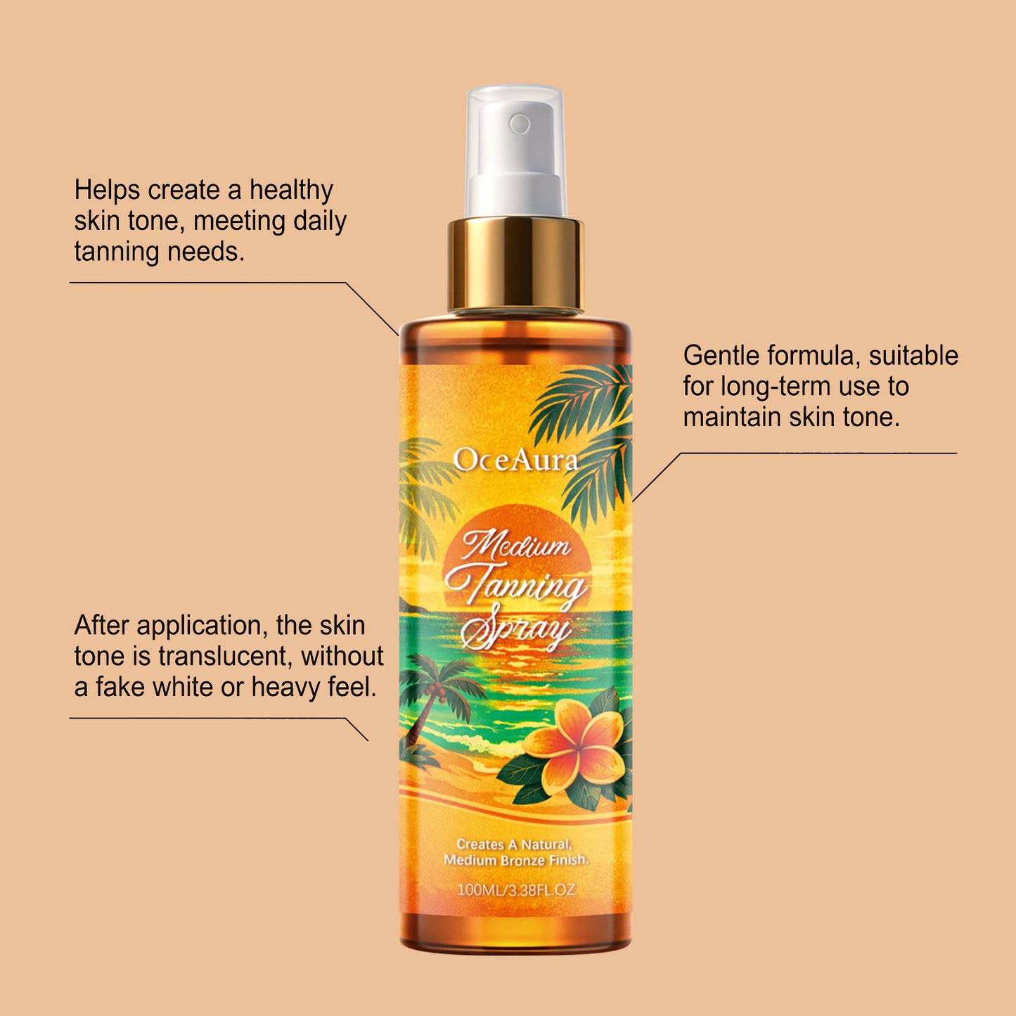 Darkening Spray for Tanning - Outdoor Body Self-Tanner 100ml