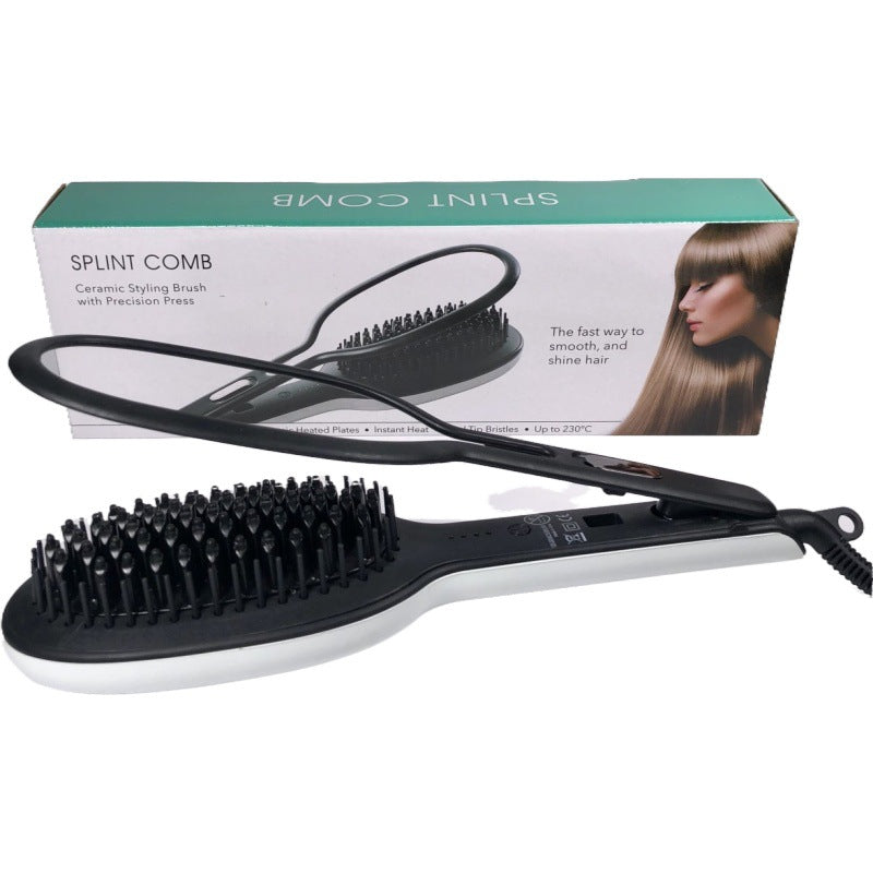 Electric Hair Straightening Comb with Adjustable Temperature for Wet & Dry Hair