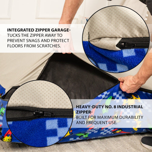Sensory Crash Pad for Kids & Adults - Removable, Washable, Foam Blocks, Non-Slip, 60" x 60"