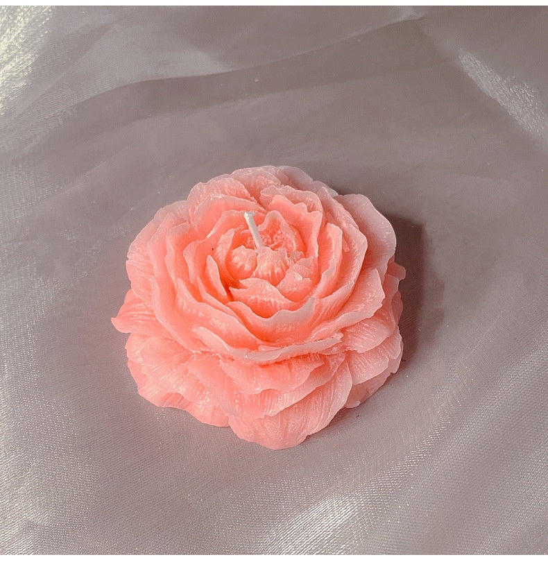 Peony Flower Candles - Fluorescent Soy Wax Handmade Aromatherapy Decor