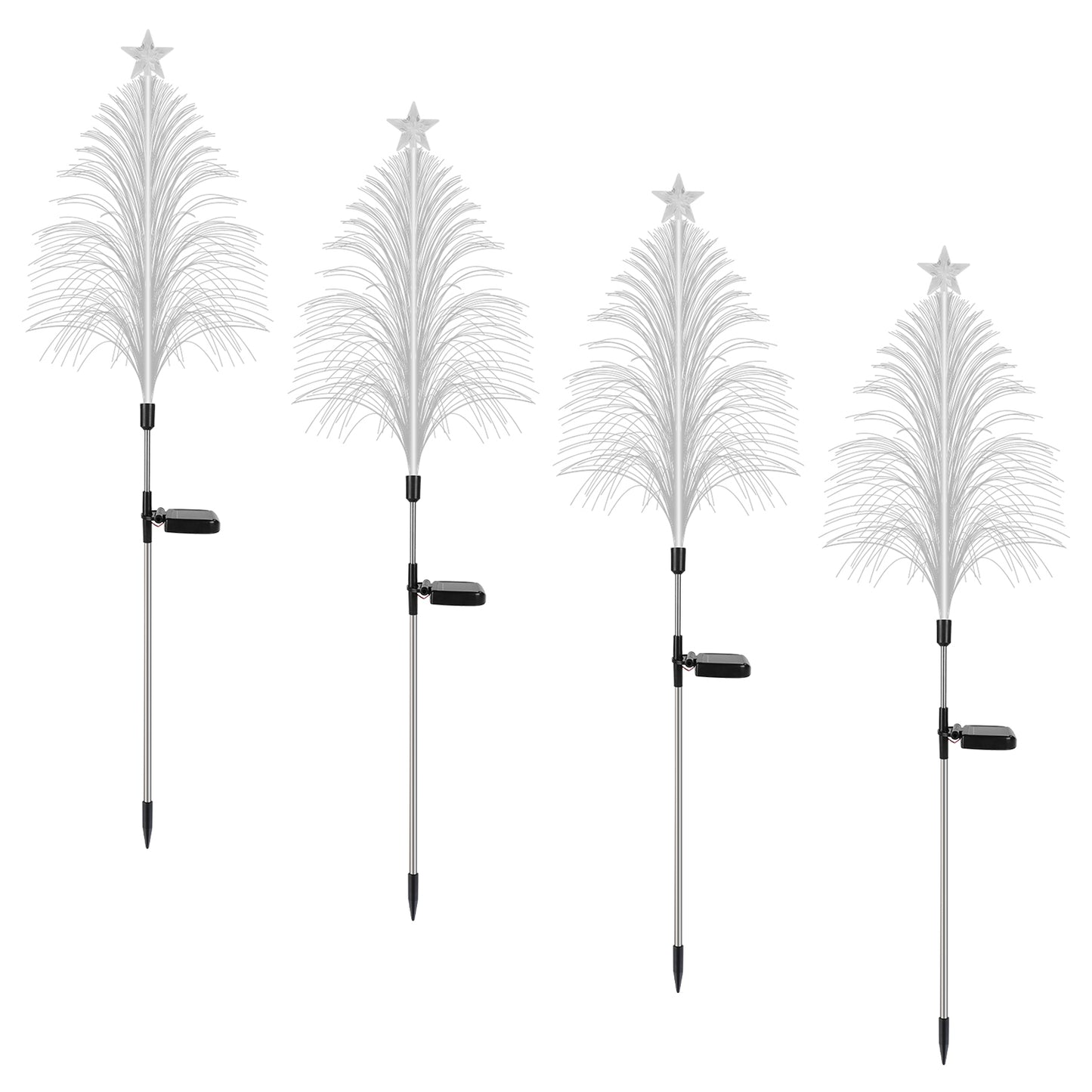 7 Color Changing Solar Christmas Tree Lights with Star Topper