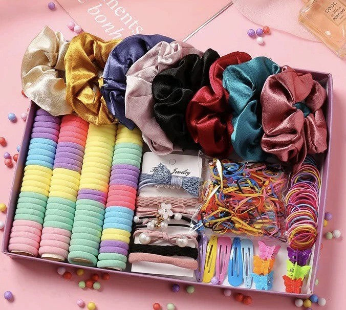 Cute Hair Tie Set for Kids - Colorful Hair Rings