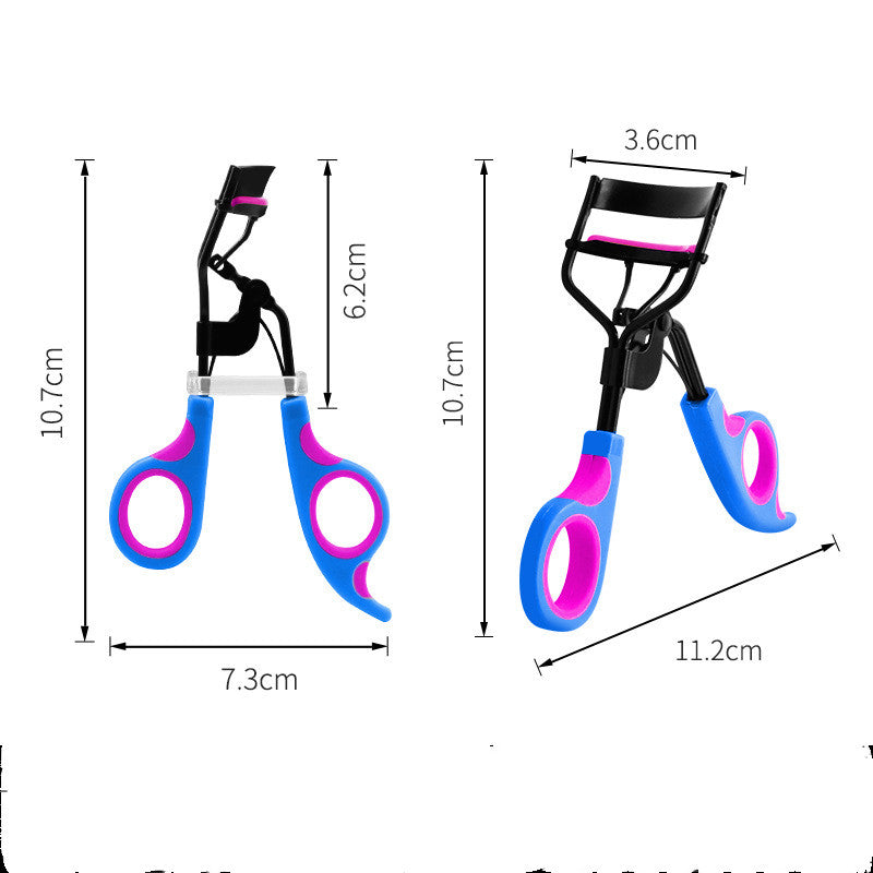 Double Color Eyelash Curler Aid for Women - Portable Makeup Tool