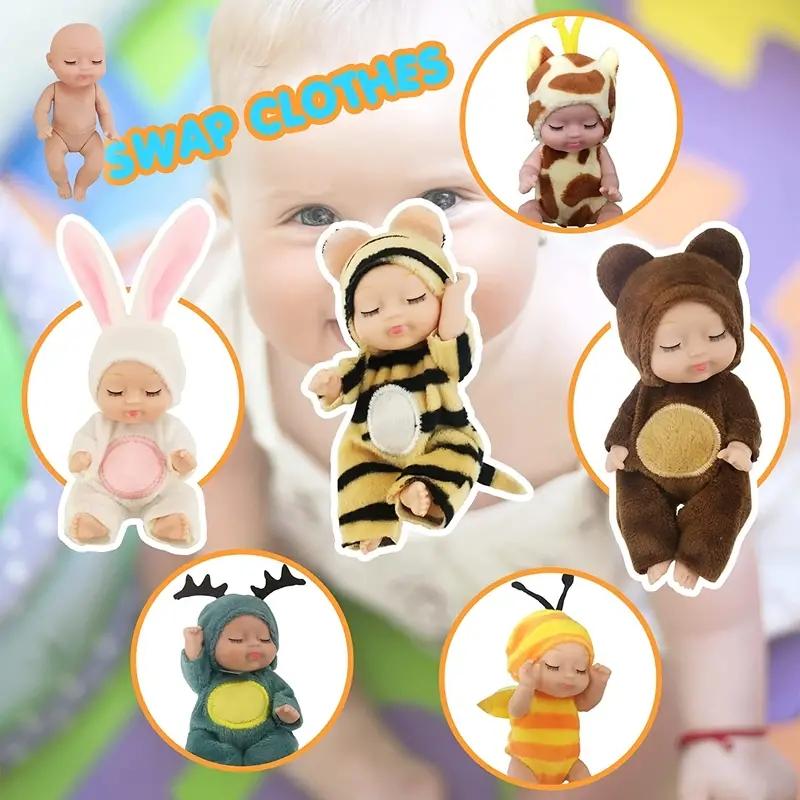 Set of 6 Realistic Baby Plush Dolls - Soft Toy Gift for Girls
