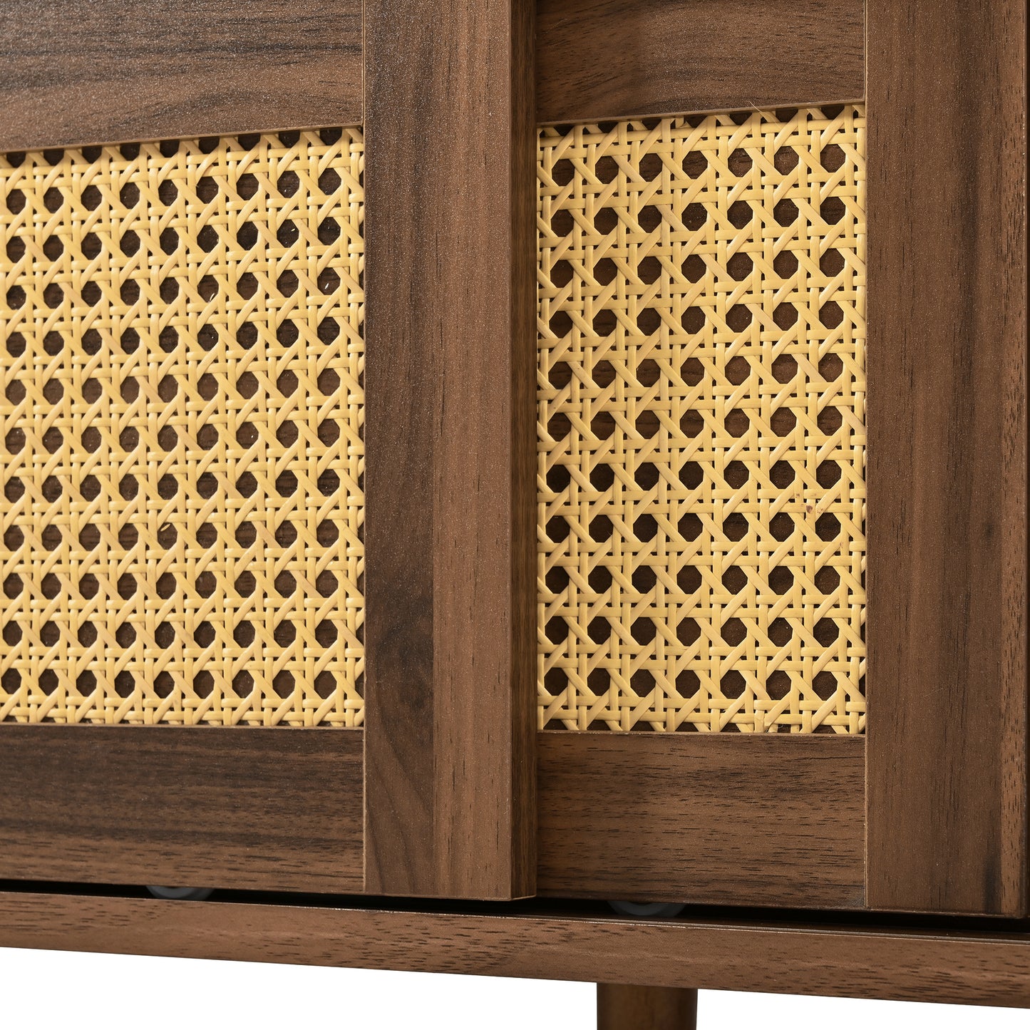 76" Modern Rattan TV Stand for TVs up to 85 Inches - Natural