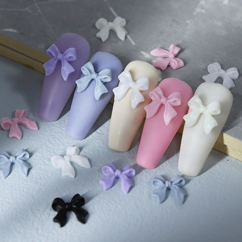 30 Pcs Resin Bowknot Nail Art Decorations Boxed DIY Manicure Accessories