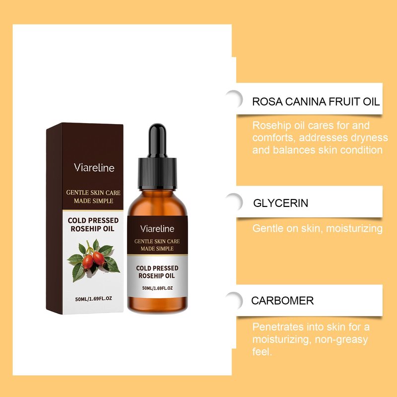 Rose Hip Oil for Skin Care 50ml - Hydrating Facial Oil, Natural Moisturizer