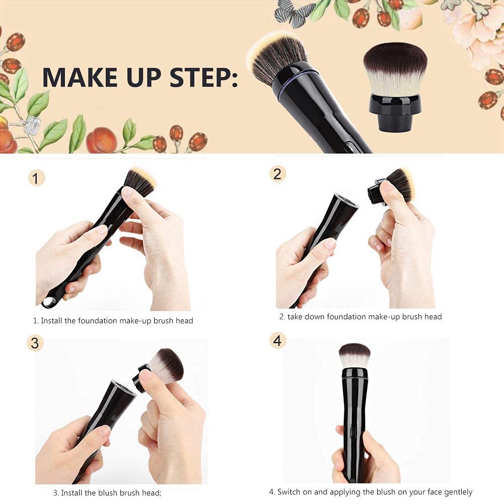 Electric Makeup Brush for Foundation and Powder - Rechargeable Portable