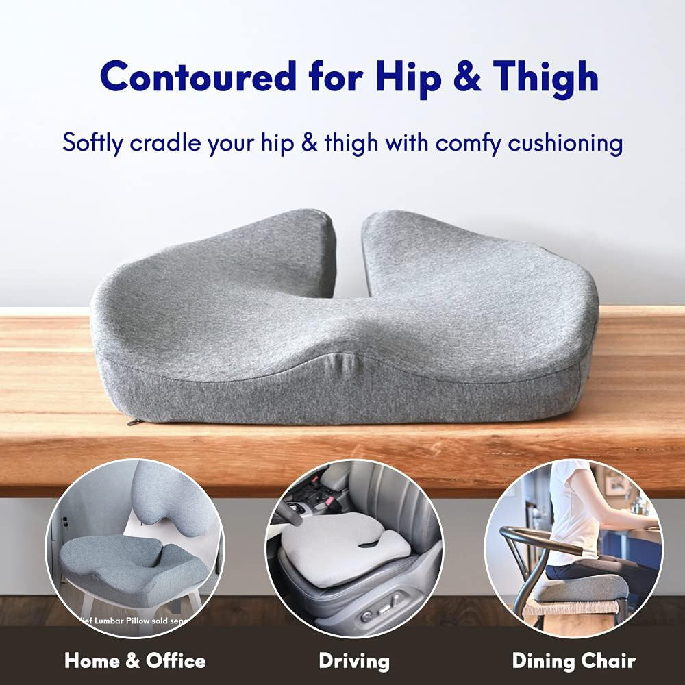 Memory Foam Lumbar Support Cushion for Office & Home Seating