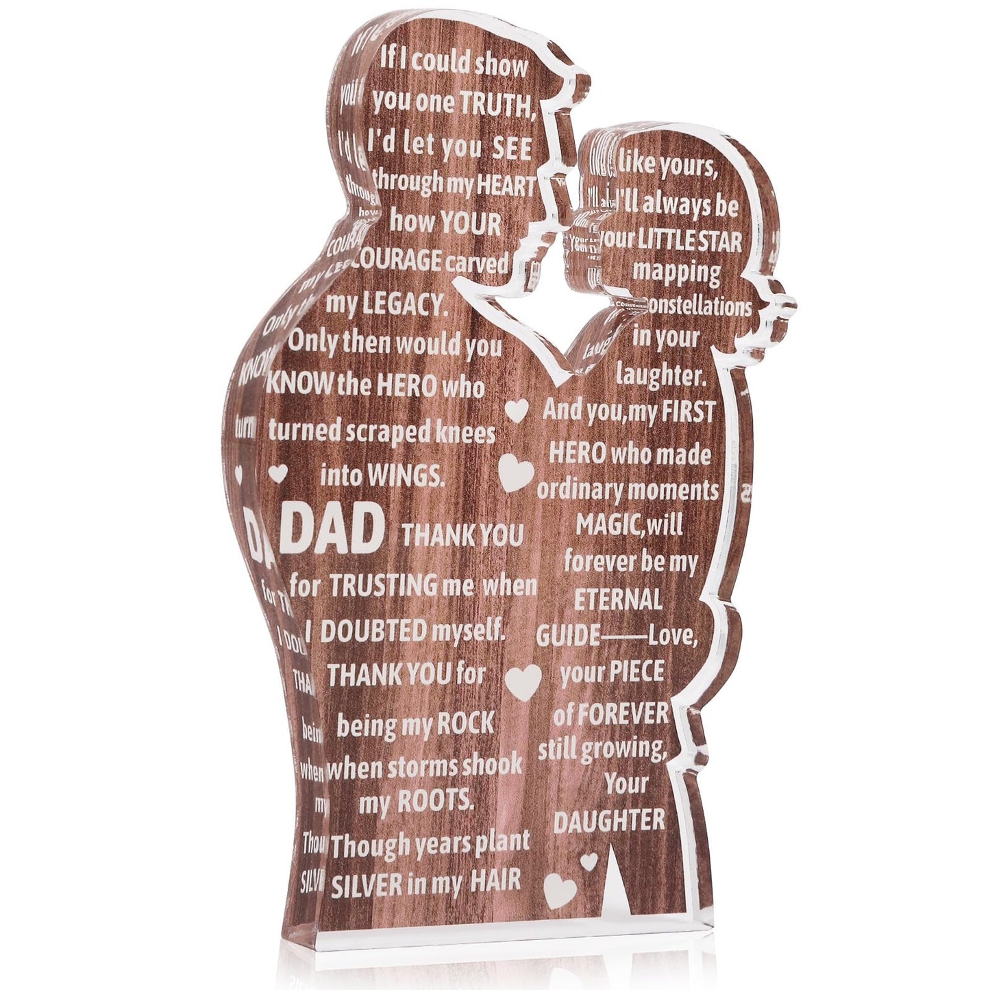 Heartfelt Acrylic Plaque for Dad - Father's Day Gift