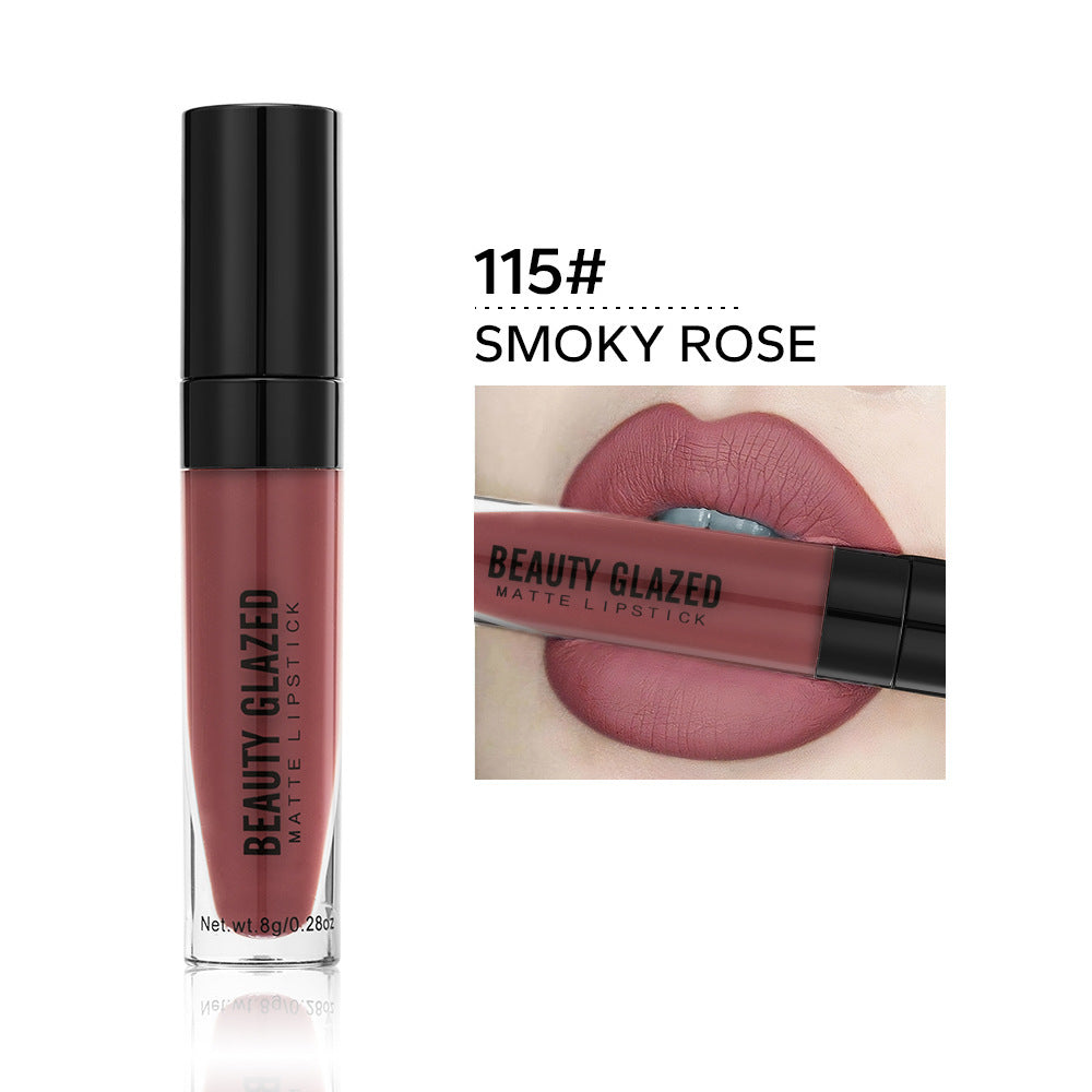 Large Capacity Waterproof Non-Stick Lipstick - 8ml Velvet Matte Lip Gloss for Dry Skin