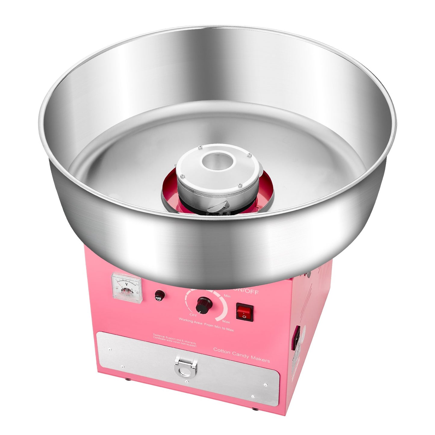 Pink Commercial Cotton Candy Machine 1000W for Party & Home Use
