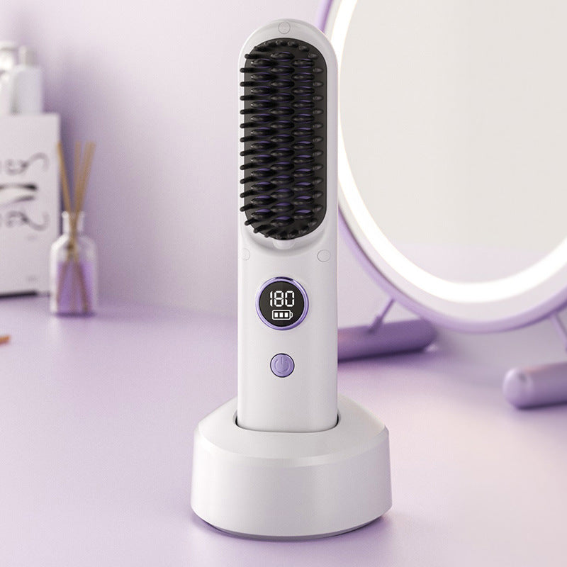 Wireless USB Curling Iron - Straightening & Curling Hair Tool with Negative Ion