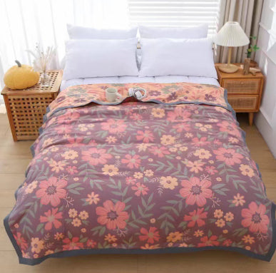 Combed Cotton Sand Gauze Towel Quilt Blanket for Home & Bedroom