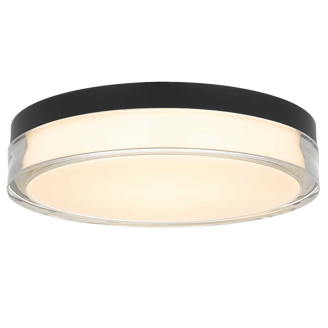 12-Inch Black Integrated LED Flush Mount Light Fixture
