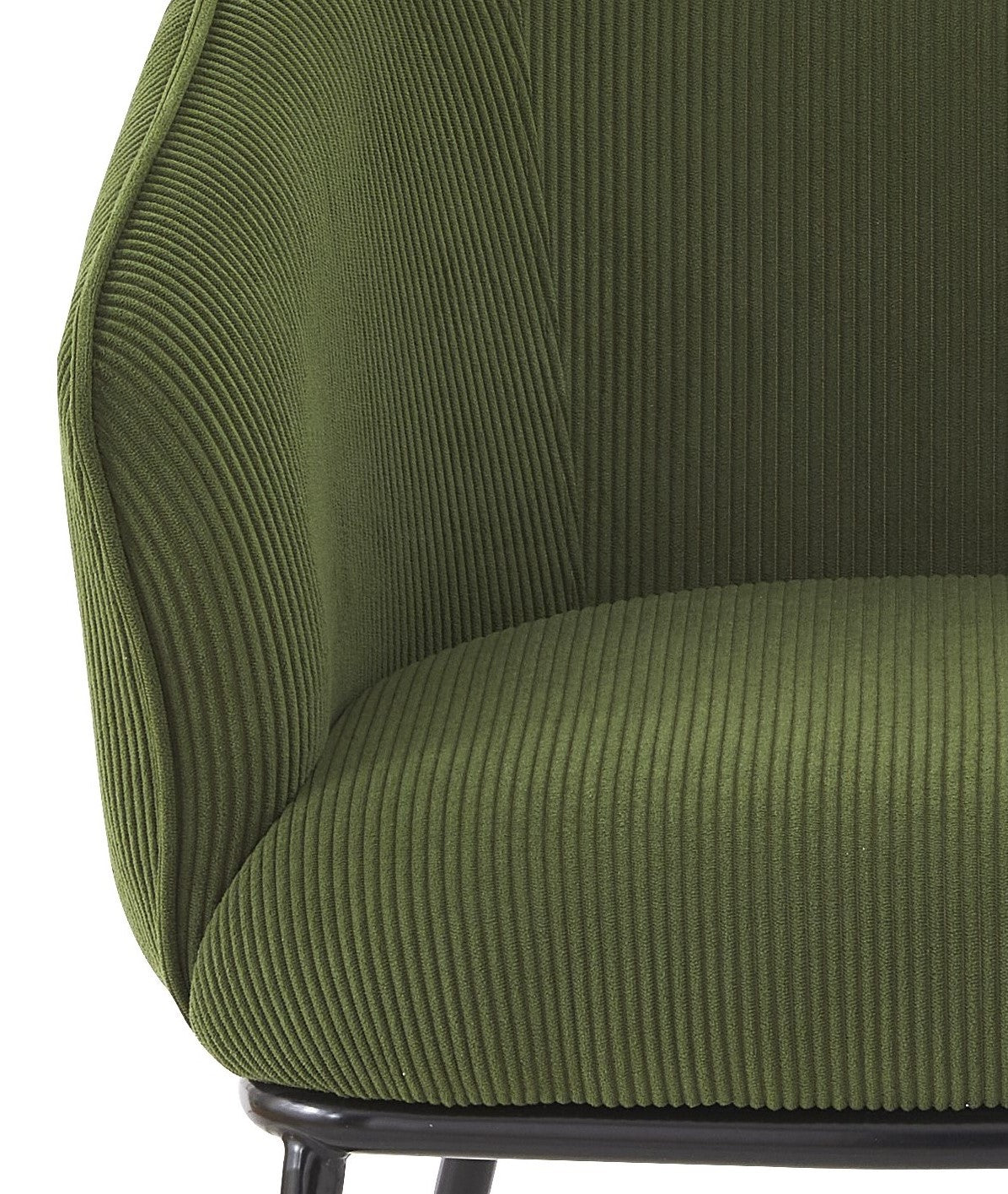 Modern Corduroy Accent Chair, Upholstered Armchair With Metal Legs,