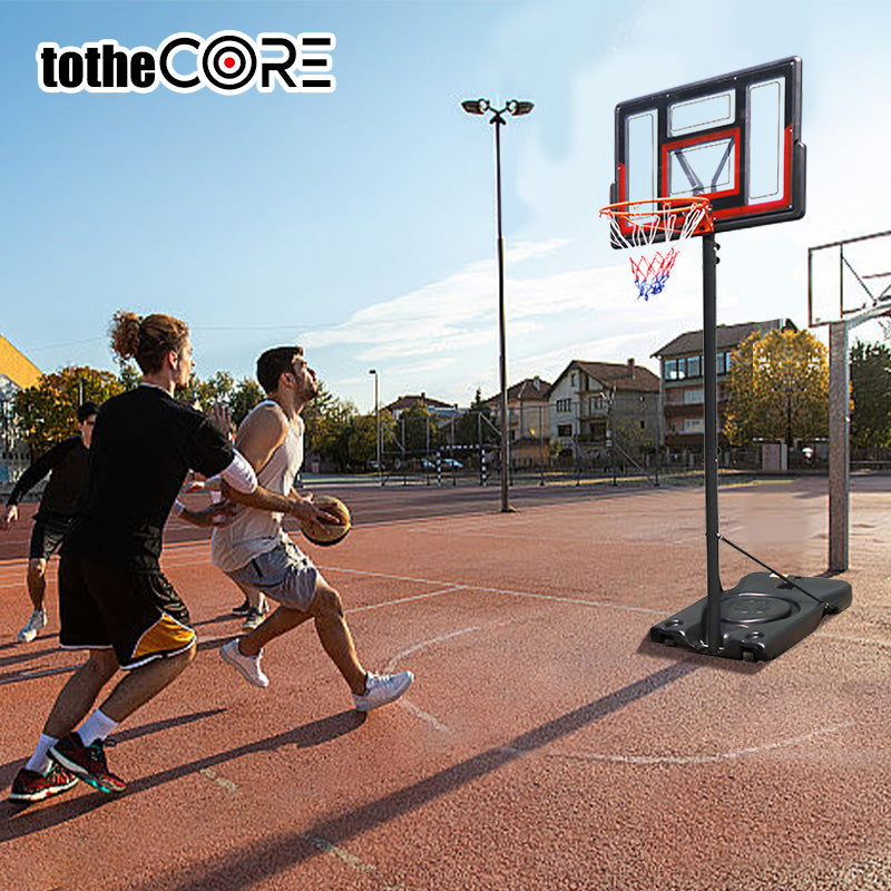 Adjustable Portable Basketball Hoop - 4.43ft to 10ft Height, Durable Design