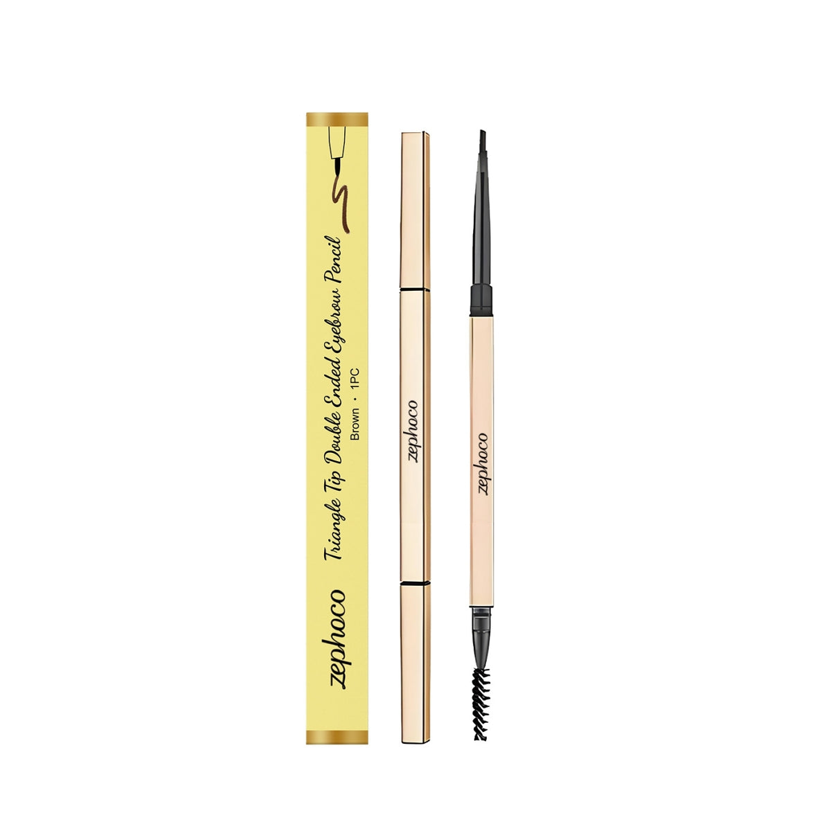 2-in-1 Rotating Eyebrow Pencil - Waterproof Makeup Tool for Natural Brows