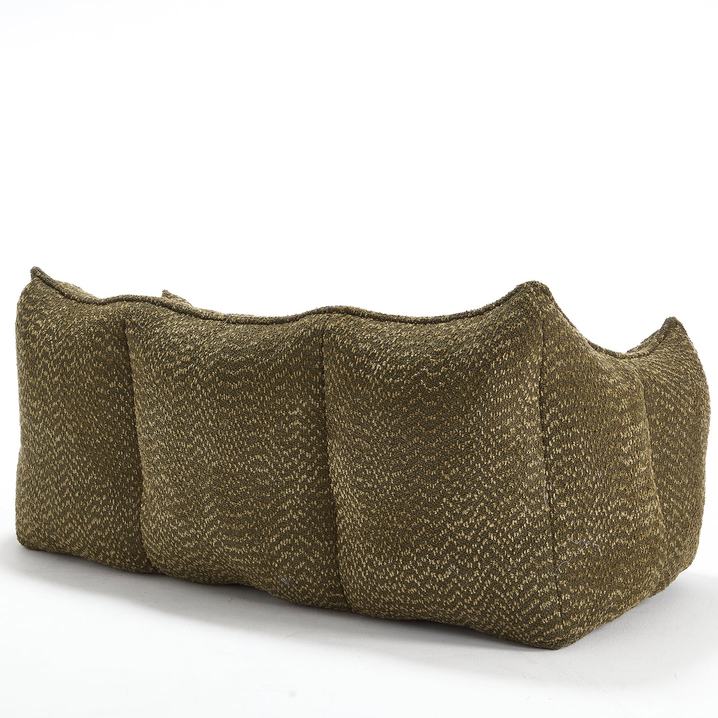 Comfortable Square Bean Bag Chair - Olive Green, Foam Core for 2