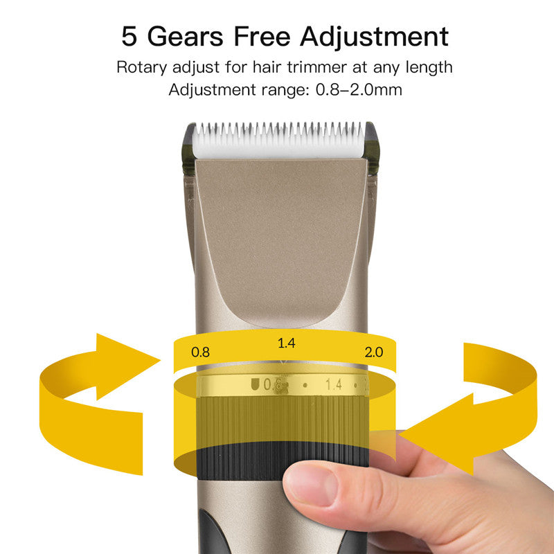 Electric Hair Clipper with Digital Display & USB Charging