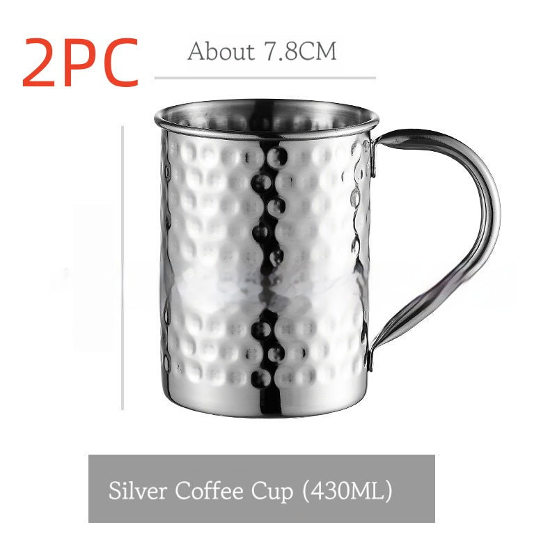 Stainless Steel Moscow Mule Cup Set - Copper Plated Drinkware for Bar & Home