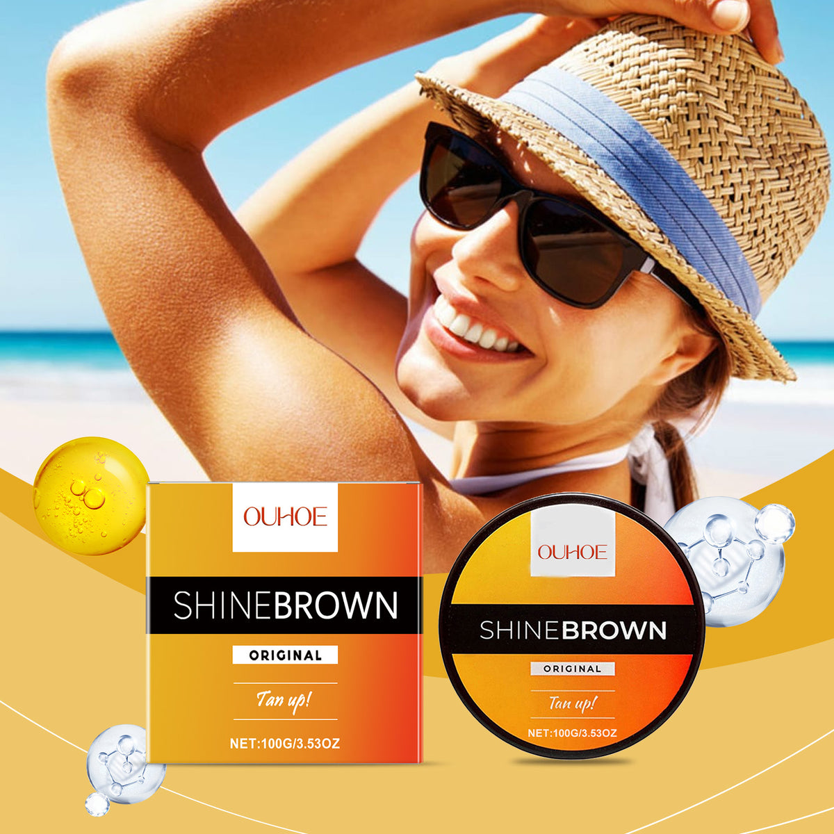 Facial Tanning Cream - 100g Skin Care for Sunless Tanning